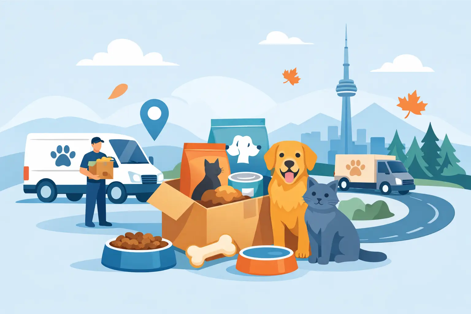 La livraison nourriture animaux au Canada